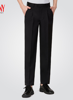 NY纳艺舞蹈裤练习服裤子男士摩登舞男裤直通黑色休闲练功裤25102K