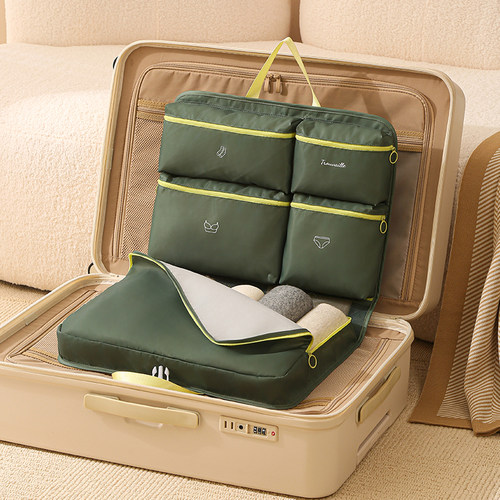 旅行收纳袋行李箱衣物内衣出差便携分装整理衣服袋套装折叠旅行包