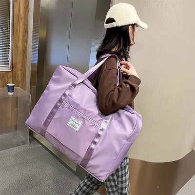 短途旅行包大容量女手提收纳袋轻便学生行李待产包可套拉杆箱防水