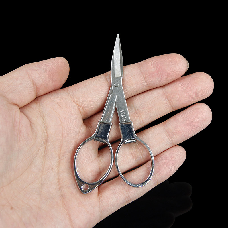 스테인레스 스틸 낚시 가위 낚시 용 특수 다기능 접이식 가위 낚싯줄 납 피부 절단 용 소형 가위