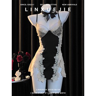 林学姐~性感御姐风透视诱惑舒适冰丝吊带睡衣珍珠胸链辣妹睡裙女