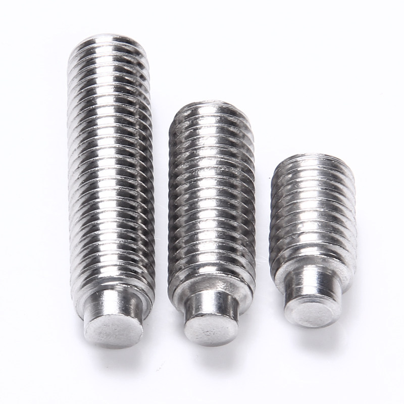 304不锈钢凸端紧定机米螺丝凸头无头止付防松螺钉m3m4m5m6m8m10mm