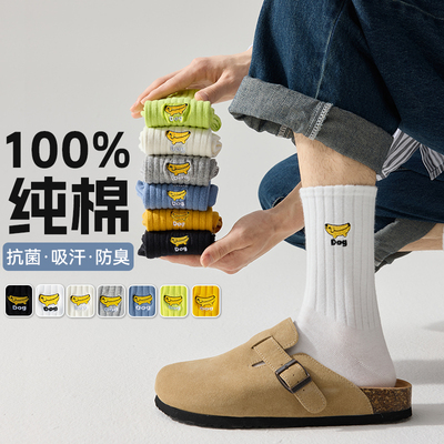 袜子男款纯棉防臭秋冬季厚款