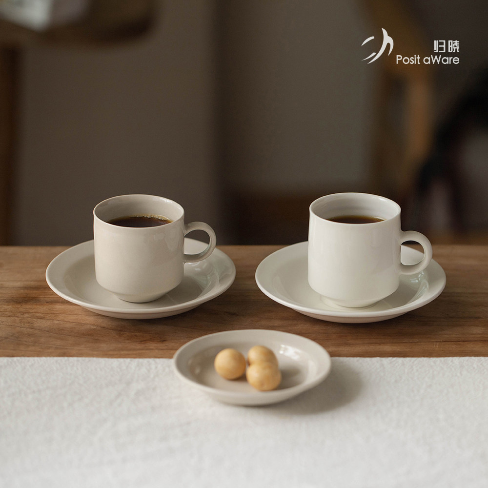归晓 i 驼铃杯碟 陶瓷器皿手冲咖啡杯碟景德镇器物设计师原创精致
