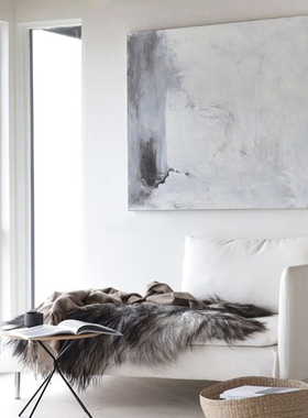 Jellypaint原创手绘 | 高端wabisabi装饰油画现代客厅大幅抽象画