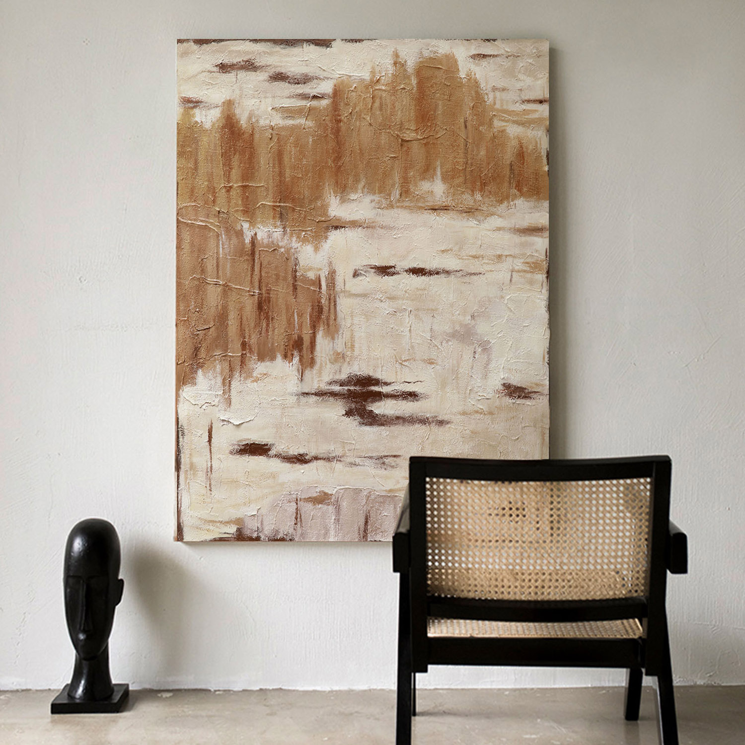 原创印记大气纯手工抽象玄关油画