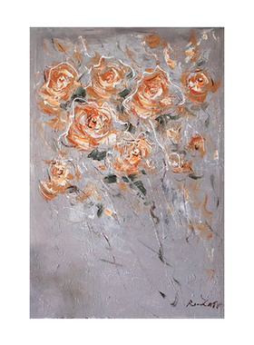 Jellypaint中古风花卉肌理油画