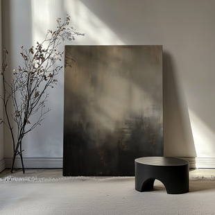 Jellypaint原创《虚实之间》| 侘寂风极简抽象装饰画小众玄关挂画