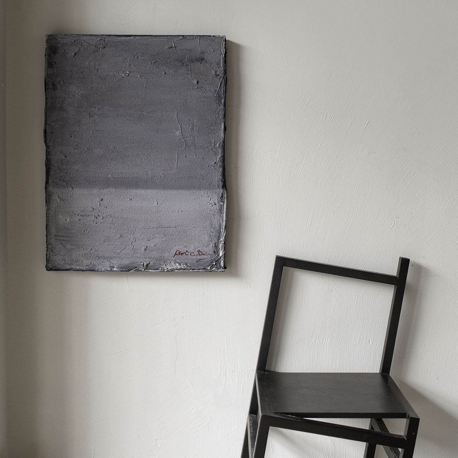 【已售】jellypaint原作孤品《霾》| 客厅卧室手绘油画玄关肌理画