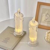 星河浪漫 饰摆件ins卧室床头少女心氛围灯 仿真蜡烛led小夜灯装