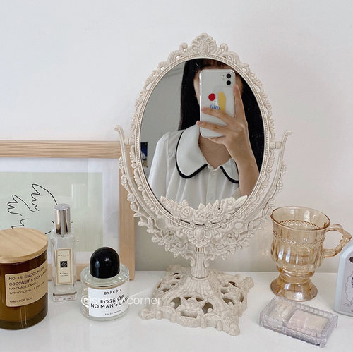 复古宫廷风台式化妆镜梳妆镜