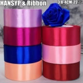 丝带玫瑰花材料彩带DIY手工制作装 饰蓝色妖姬4cm缎带做花工具材料