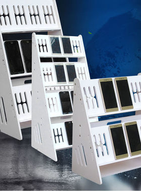 新款手机支架多机位展示批量10-20-30-40-50台桌面竖放充电摆放架