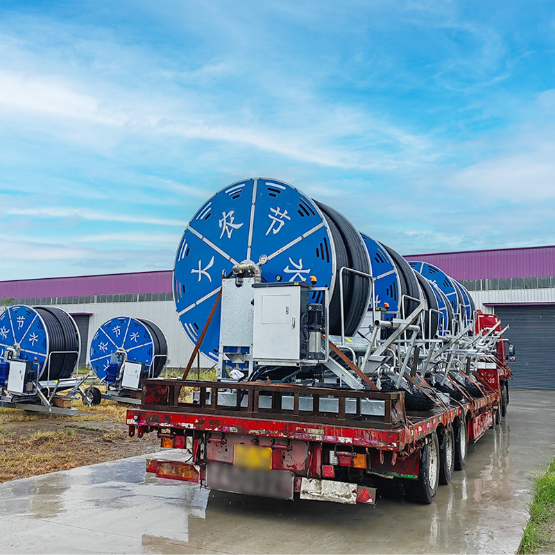 促全自动卷盘式喷灌机农用大型设备 灌溉水肥可移动桁架式喷灌库