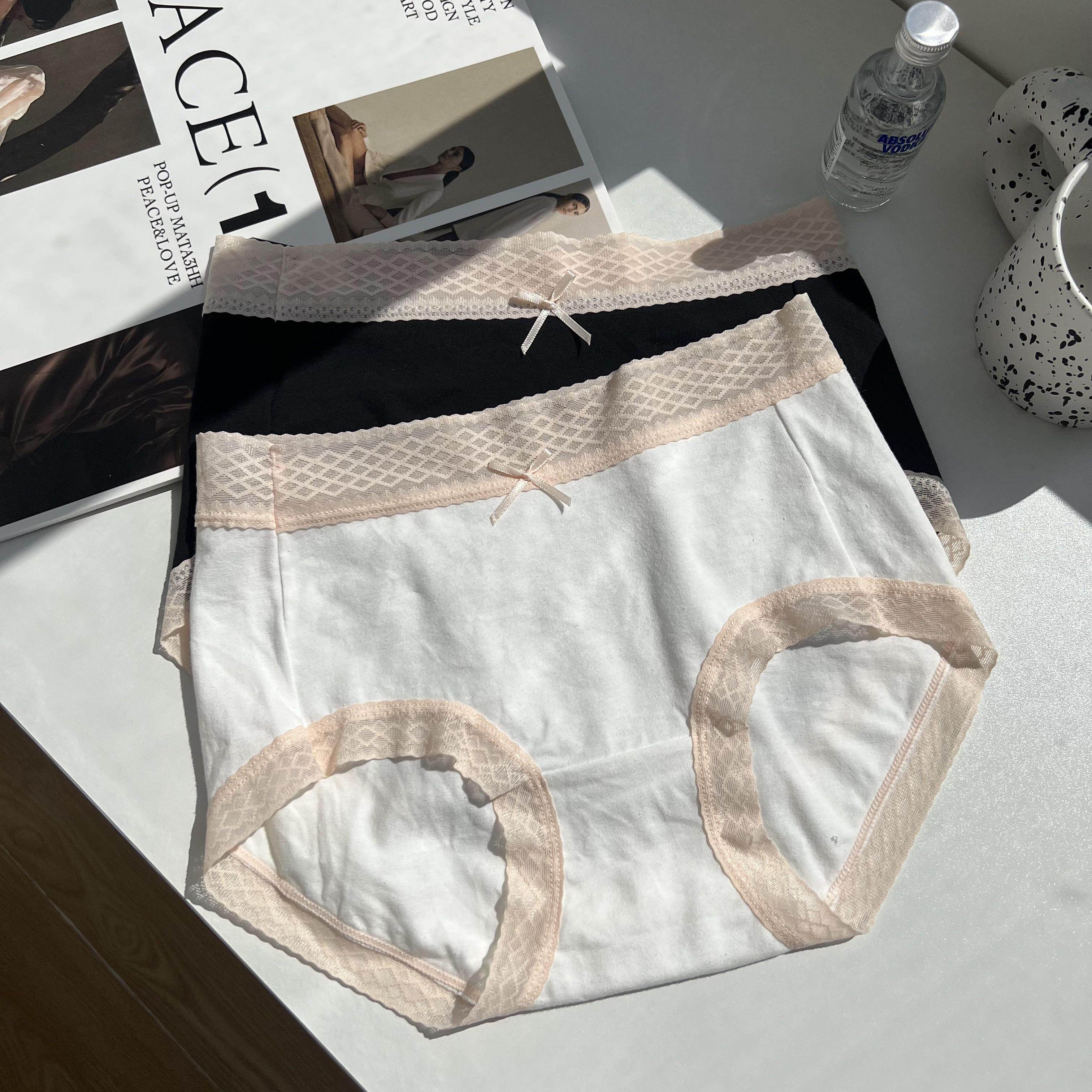 3条装 内裤女纯棉中腰舒适无痕透气简约大码女士全棉裆三角裤纯色,女士内衣/男士内衣/家居服,女三角裤,淘宝优惠券,粉丝福利购,淘宝优惠卷