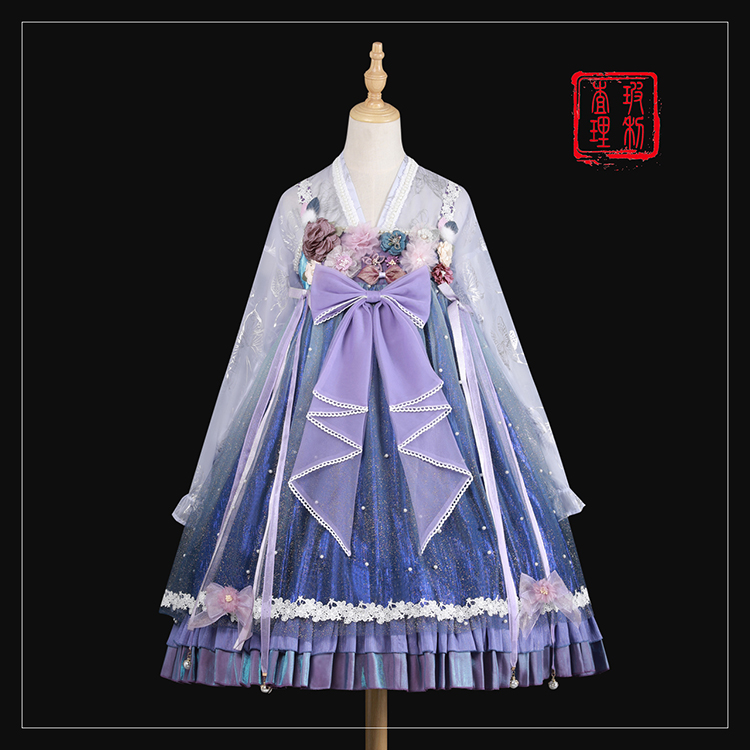 意向金【云深朔月】【云深花树紫色款】JSK 原创lolita 玻利查理在类目 模玩/动漫/周边/cos/桌游, 二次元洛丽塔, 洛丽塔连衣裙中 - 来自Buy2taobao.com提供专业的淘宝代购服务