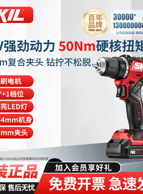 SKIL充电锂电钻无刷手电钻小钢炮电转手枪钻起子机套装工具DL6290