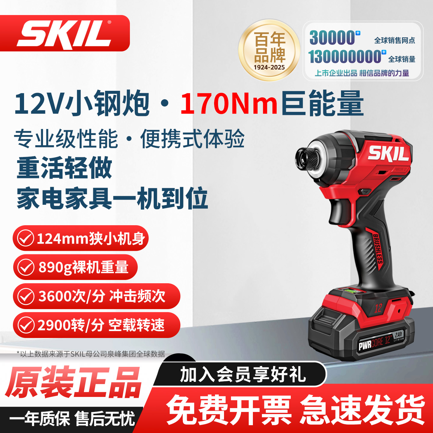SKIL170牛米無刷沖擊起子機電鉆