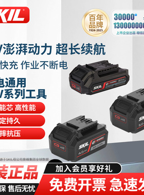 skil正品共享20V锂电通用电动工具电池包长续航充电便捷闪充5197