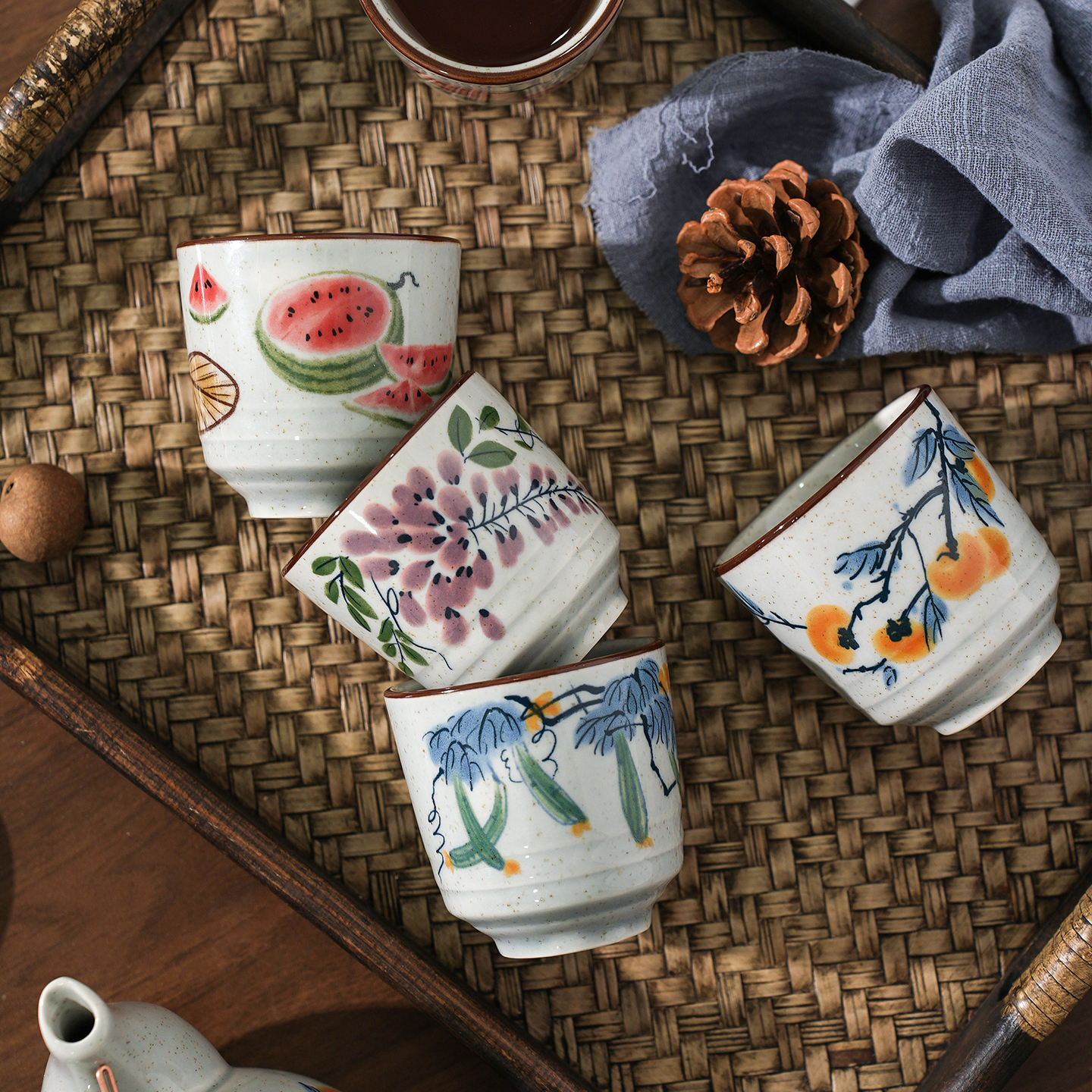 中式复古陶瓷杯主人杯喝水杯