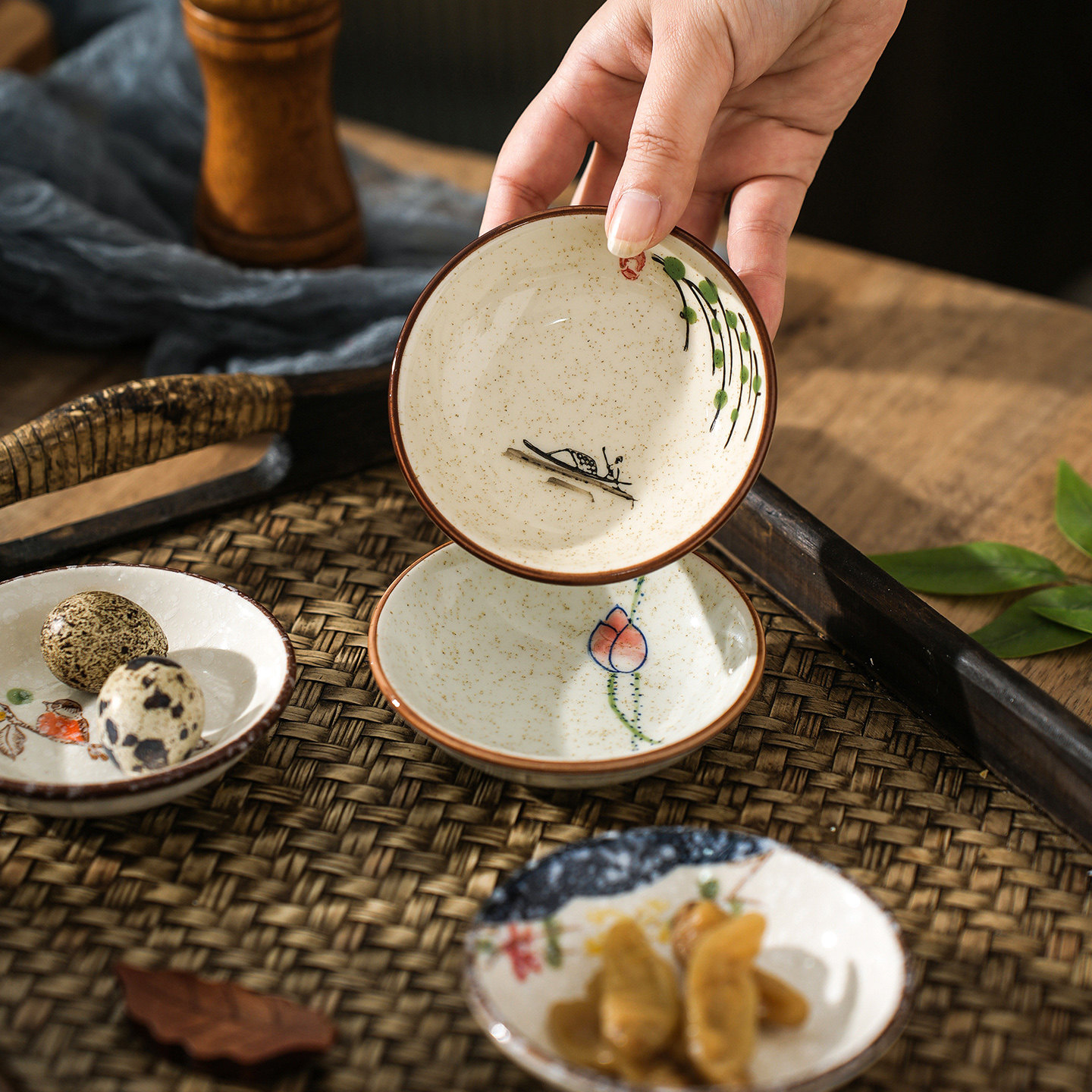 日式陶瓷蘸料碟家用复古小菜小料碟子火锅酱油醋碟小吃调味碟小碗,餐饮具,碟,淘宝优惠券,粉丝福利购,淘宝优惠卷