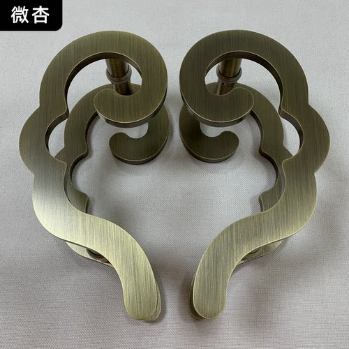 新中式半圆玻璃门拉手