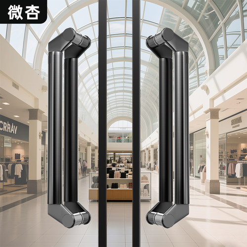 电镀中砂加厚刀头型玻璃门拉手