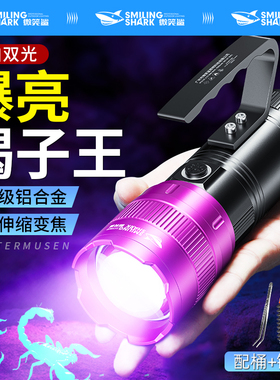 照蝎子灯专用紫光手电筒强光款户外超亮大功率型超长续航2025新款