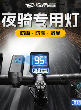 自行车灯夜骑前灯防水手电筒强光充电式夜间骑行装备单车山地车灯