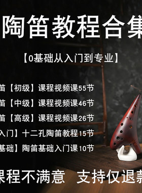 陶笛入门视频教程简谱练习曲初学者培训全集演奏专业中音乐器技巧