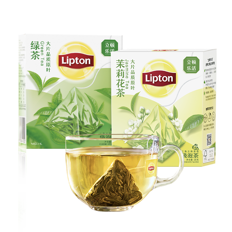 立顿乐活茉莉花茶绿茶乌龙茶茶包