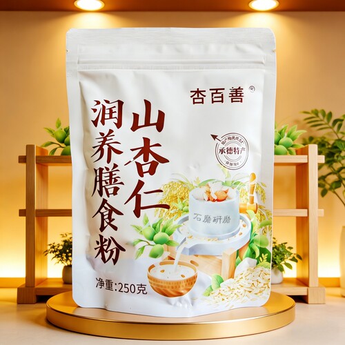 承德特产平泉杏百善山杏仁润养膳食粉250g蒸煮代早餐冲饮粉燕麦片