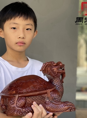 缅甸花梨木龙龟吉祥寓意别墅会所