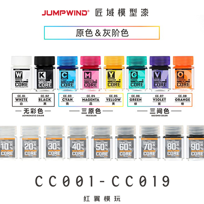 匠域原色&灰阶色高达模型油漆