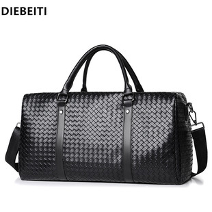 旅行包男士新款欧美风大容量编织行李袋商务出差手提包女士单肩包