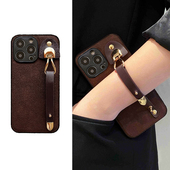 九科星适用于三星Galaxys25ultra手机壳s24fe复古s21咖色s20fe手腕带note20秋冬m30s月坑纹a60小众a70s新款