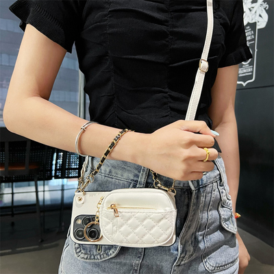 九科星适用于于三星S24Ultra手机壳S23背带S25+菱格纹S21斜跨a35绳A25零钱S20FE包a55防摔A70s创意A8s皮质软