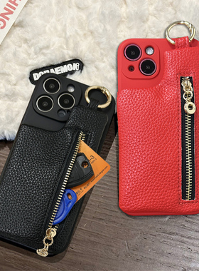 九科星适用荣耀X70手机壳畅玩60plus新年红x60i大红色插卡套30s零钱包V40钥匙X7A口红8a过年20lite全包畅享30