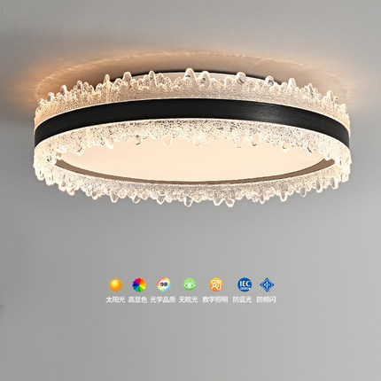 2026新款实体同款设计师推荐LED吸顶灯卧室灯轻奢圆形主卧灯具