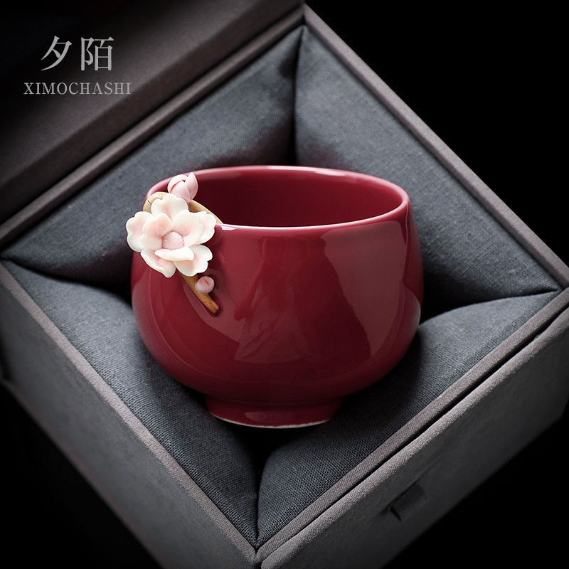 女士可爱主人杯大号陶瓷茶杯高档纯手工捏花单杯女个人专用杯茶盏,餐饮具,茶杯,淘宝优惠券,粉丝福利购,淘宝优惠卷