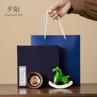 马年新年文创国风伴手礼品公司企业年会员工客户福利礼物定制logo