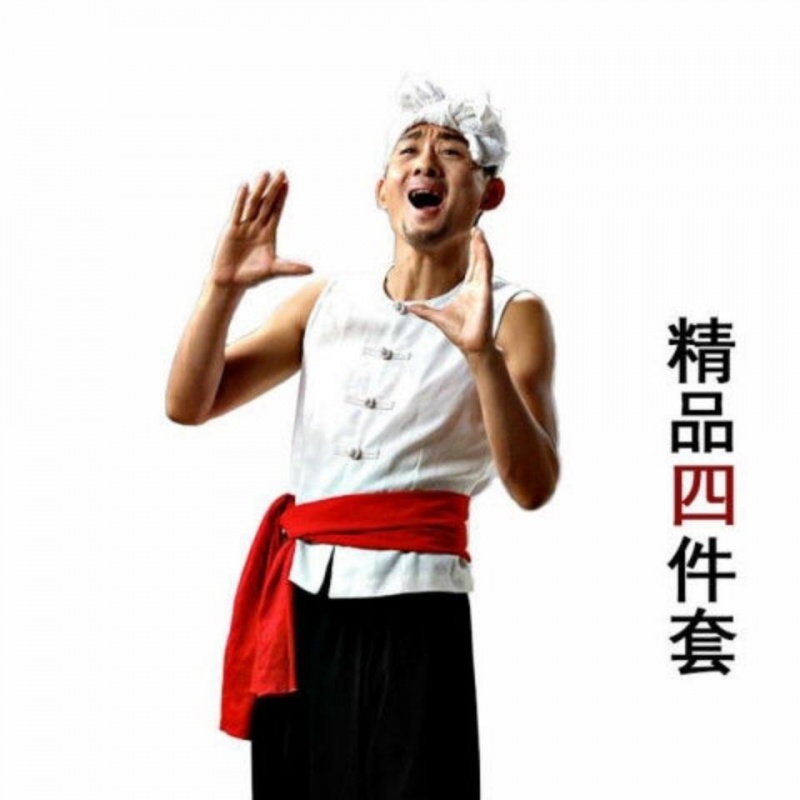 陕北农民同款店小二车夫演出服