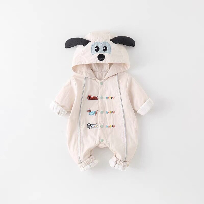 婴儿衣服秋装冲锋连体衣韩系