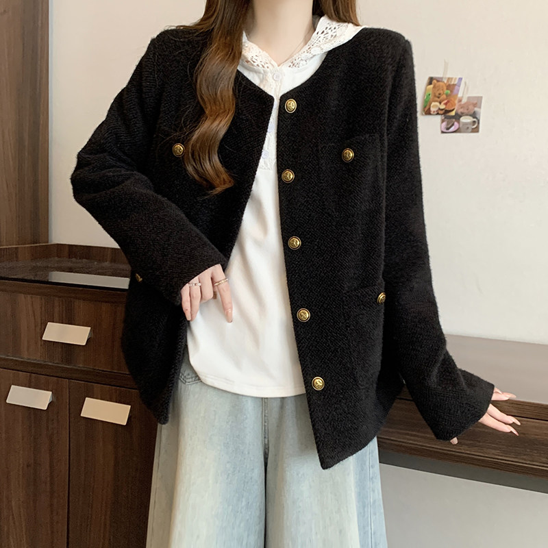 实拍2025秋冬新款胖mm大码女高级感收腰加厚保暖外套上衣