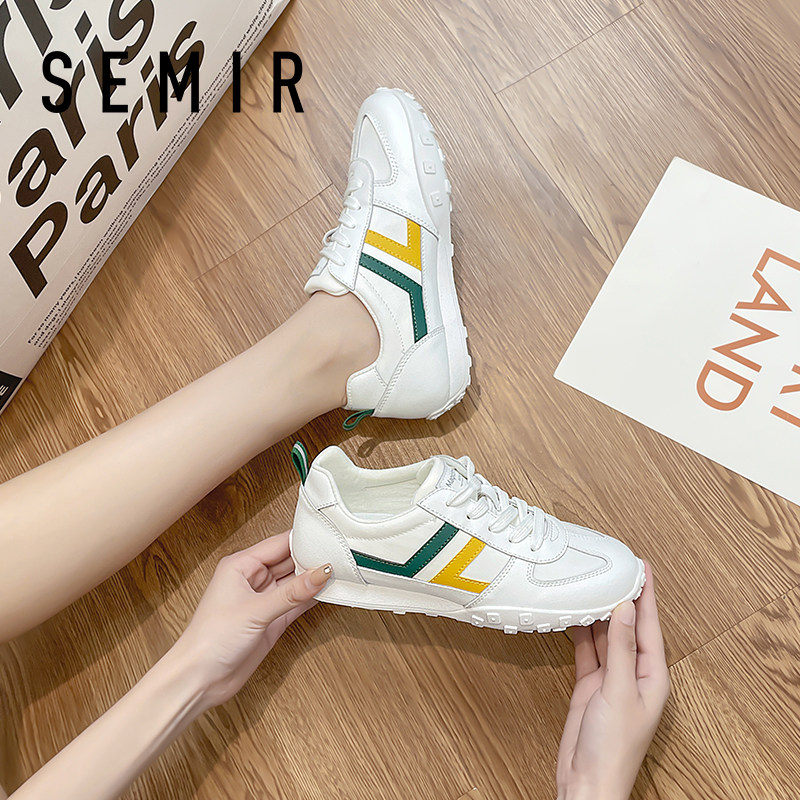 阿甘华夫鞋女夏季薄款2021新款真皮小白百搭休闲女鞋平底老爹运动|msdalam kategori Kasut wanita, kasut rendah - dari Buy2taobao.com untuk memberikan perkhidmatan ejen Taobao profesional membeli