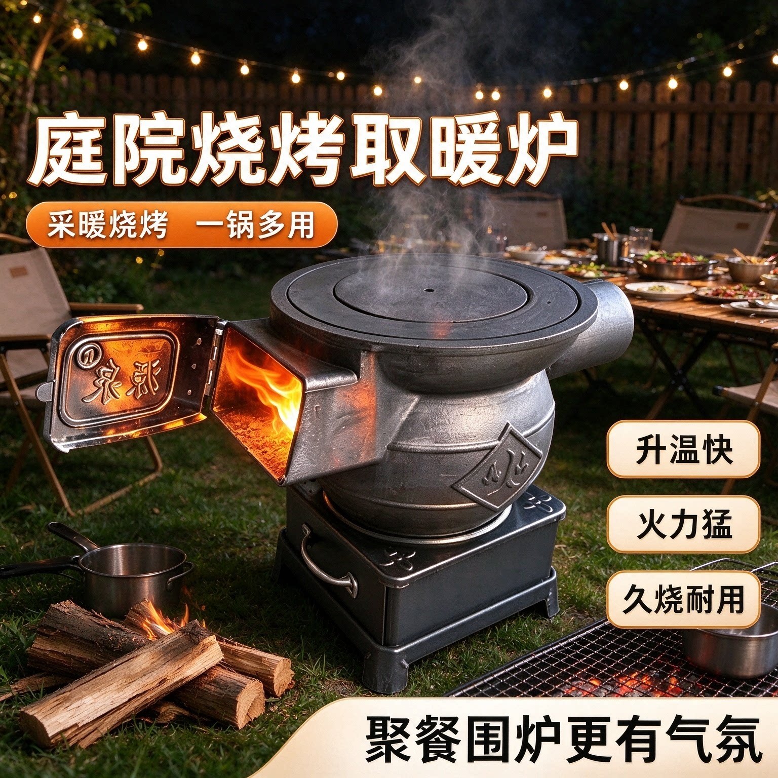 加厚款柴煤两用取暖炉子室内采暖