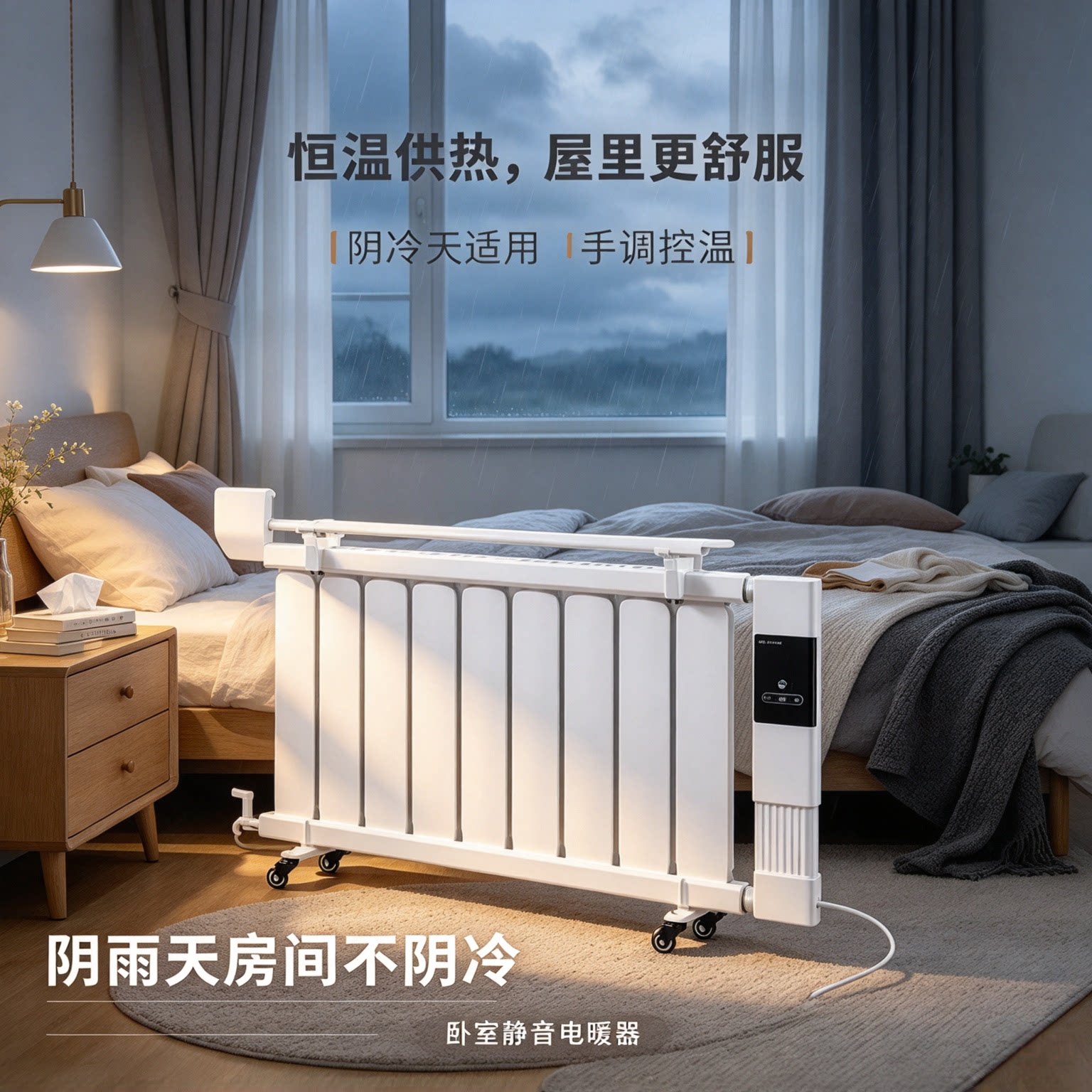 落地注水电暖气片家用节能取暖器