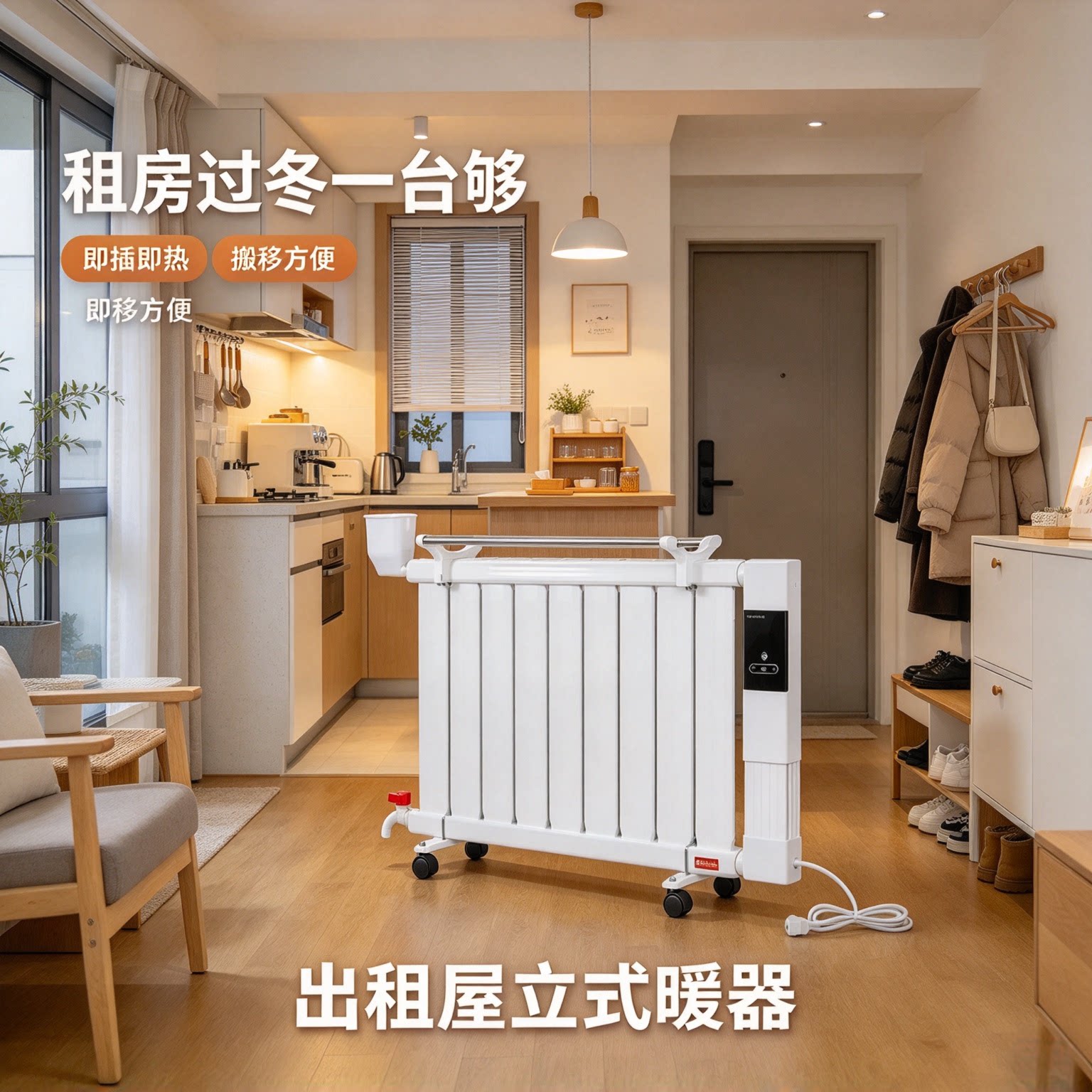 家用万向轮节能水电暖气片恒温