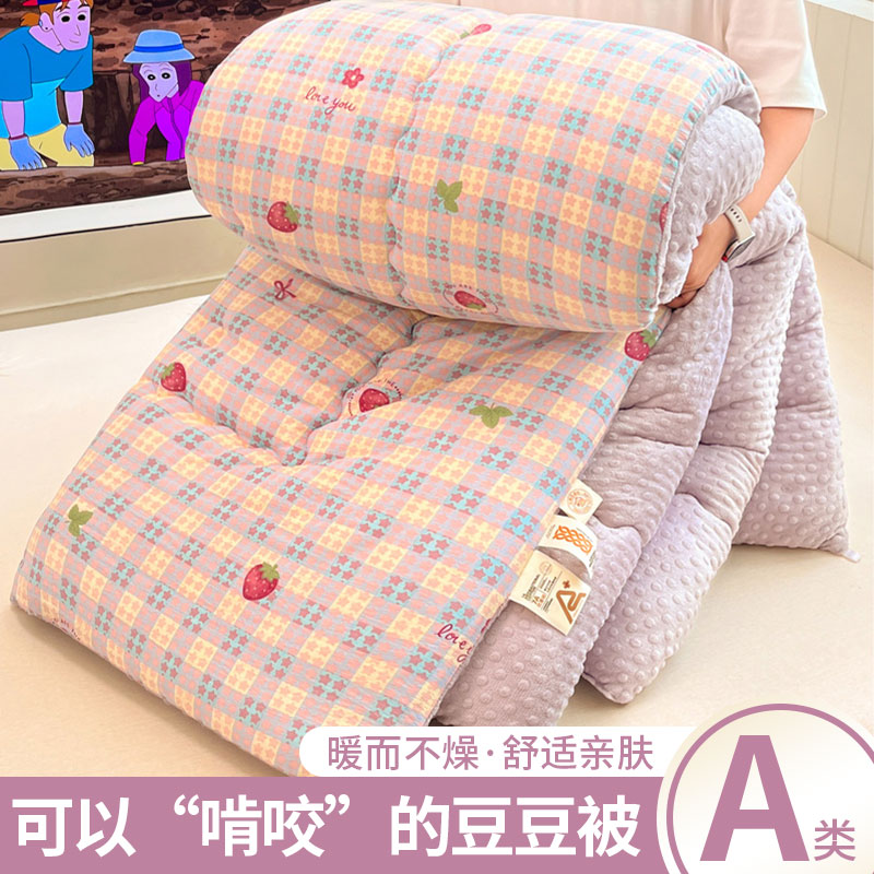 A类云感双层纱抗菌棉被家用卧室