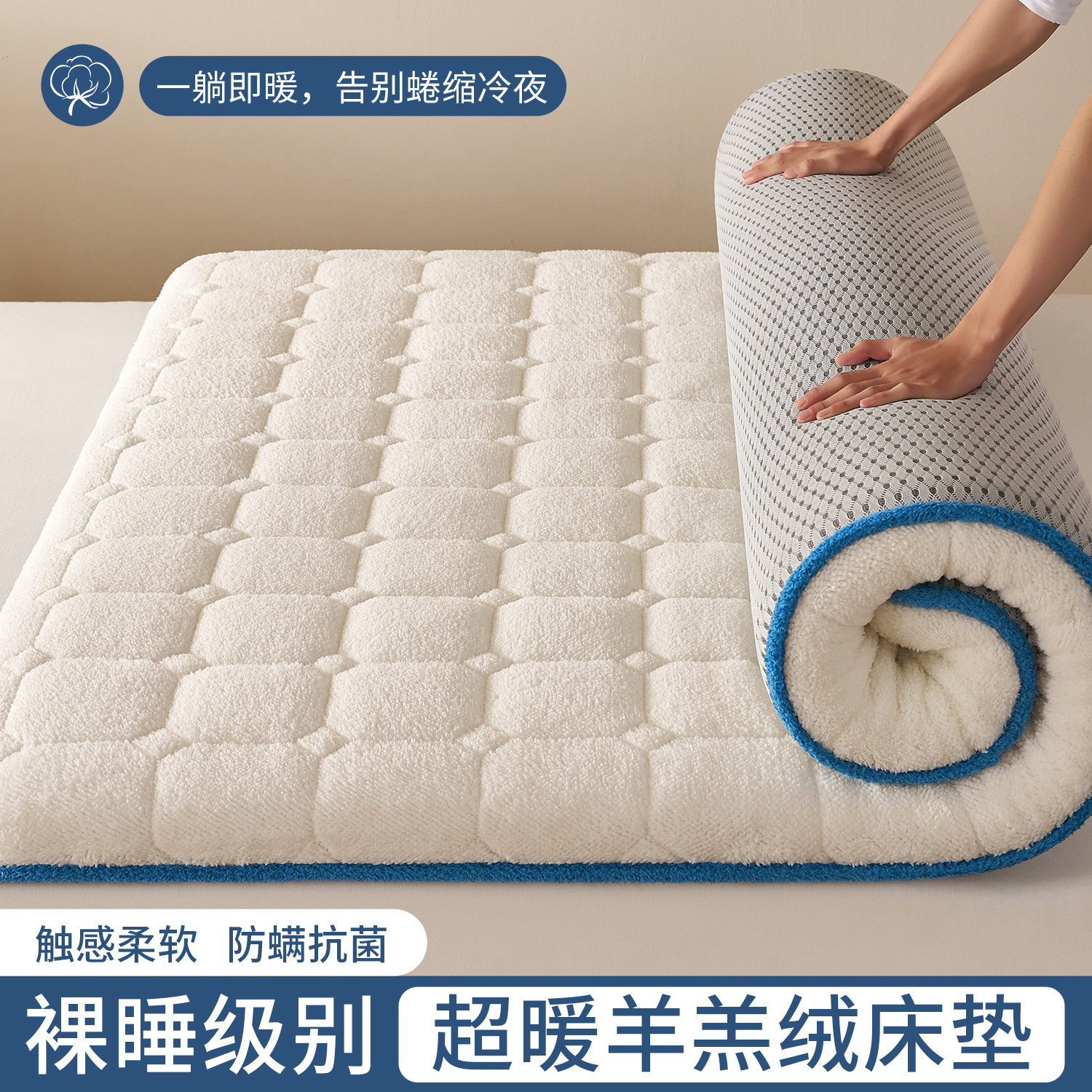 【超保暖】羊羔绒床垫家用卧室